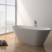 SW-107S Oval Freestanding Bathtub Shown Installed with Tub Filler