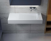 DW-111 Rectangular Wall Mounted Sink Shown on Right