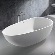 SW-105S Oval Freestanding Bathtub Shown Installed with Tub Filler